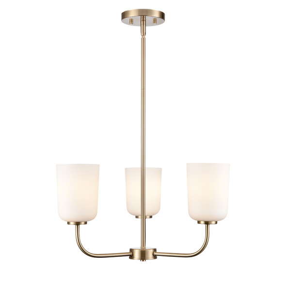 Laphia Three Light Chandelier, Modern Gold, 3-Light, Medium (E26), 120V