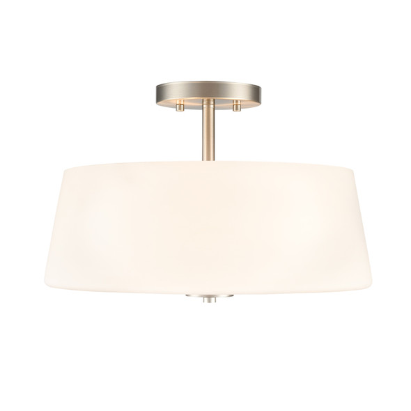 Laphia Three Light Semi-Flush Mount, Brushed Nickel, 3-Light, Medium E26 Base, 120V