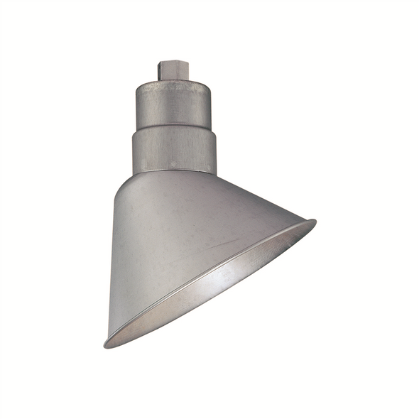Millennium Lighting R Series 10" Angle Shade, Galvanized, 1-Light, 200W Max, 120V, Wet Location, Metal