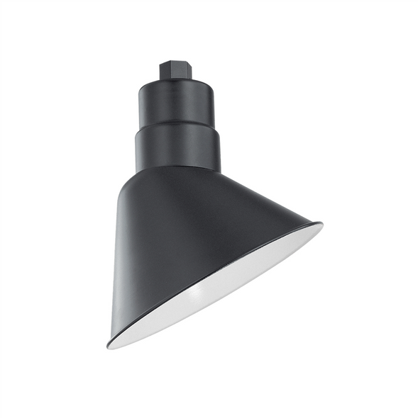 Millennium Lighting R Series 10" Angle Shade, Satin Black, 1-Medium A21, 200W, 120V, Wet Location