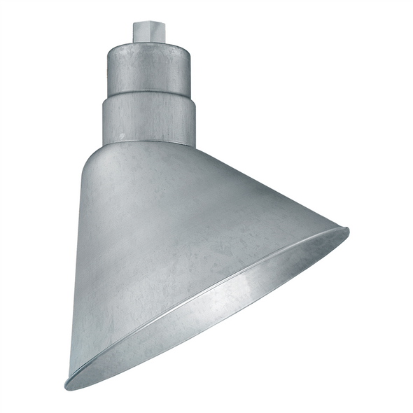 Millennium Lighting R Series 12" Angle Shade, Galvanized, 12"W x 12.5"H, 120V, 1-Medium A21, 200W Max