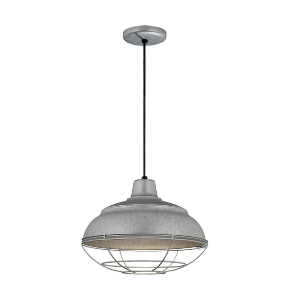 R Series 14" Fabric Cord Hung Warehouse Shade, Natural Copper