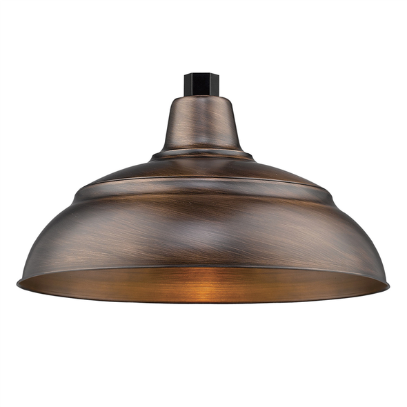 R Series 14" Warehouse Shade, 14", Navy Blue, Steel, 1 x Medium A21, 200W, 120V, Wet Location