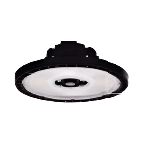 Euri Lighting NovaBay Round High Bay, 200W|220W|240W, 4000K|5000K, 120-277V, 150lm/W, CRI80, 90° Beam, 0-10V Dimming, IP65, Black Finish