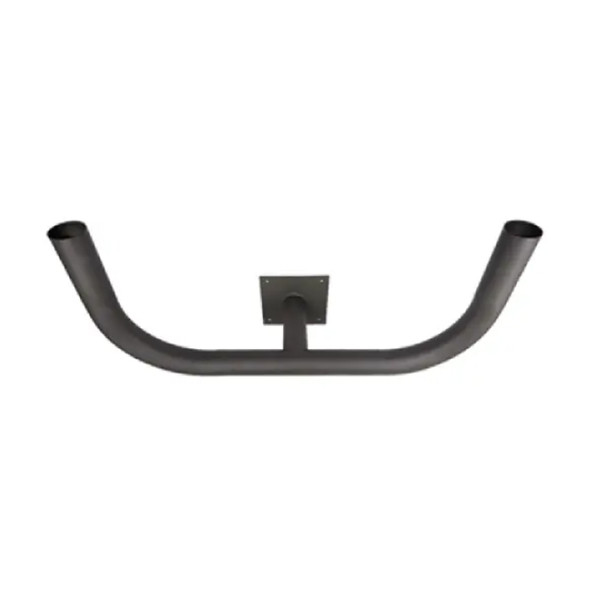 Euri Lighting Double Horizontal Wall Mount Bracket, 180°, 2-3/8" O.D. Slip-Fitter, Steel, Dark Bronze