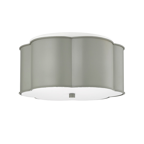 Millennium Lighting 21203 Three Light Flush Mount, Cement Gray, 3-Light, Medium (E26), 120V