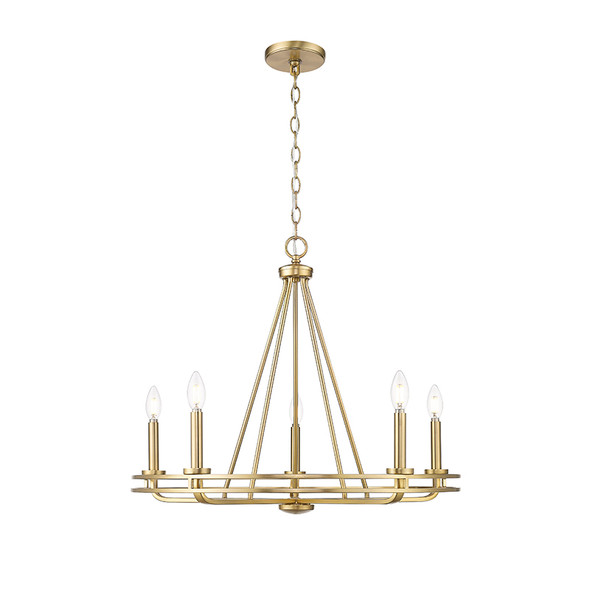 Jody Five Light Pendant, Vintage Brass, 5-Light, 120V