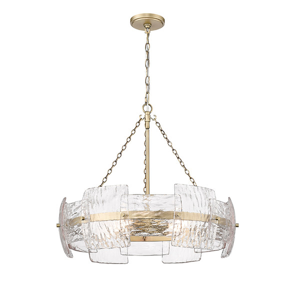 Sinclara Four Light Pendant, Vintage Brass, 4-Light, Medium (E26), 120V