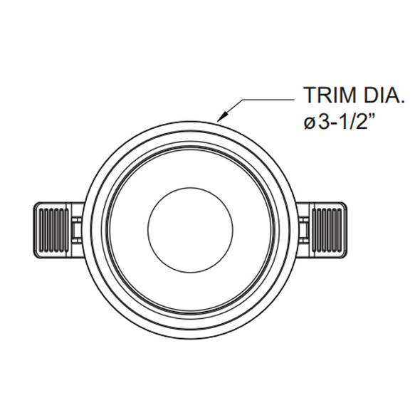 Green Creative Round Deep Gimbal Trim, Pinhole, White