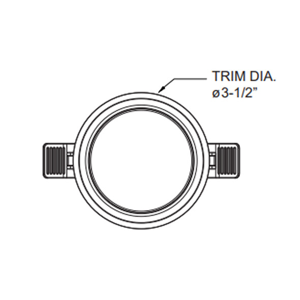 Green Creative Round Deep Gimbal Trim, Open, White