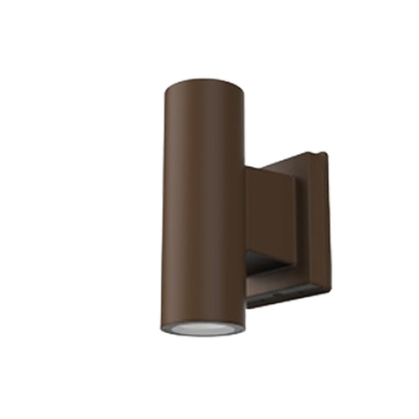 EXCYL Wall Mount Cylinder, 3", Wall Mount Indirect, Small Light Engine, 3000K/3500K/4000K Selectable, 0-10V Dimming, Clear Reflector