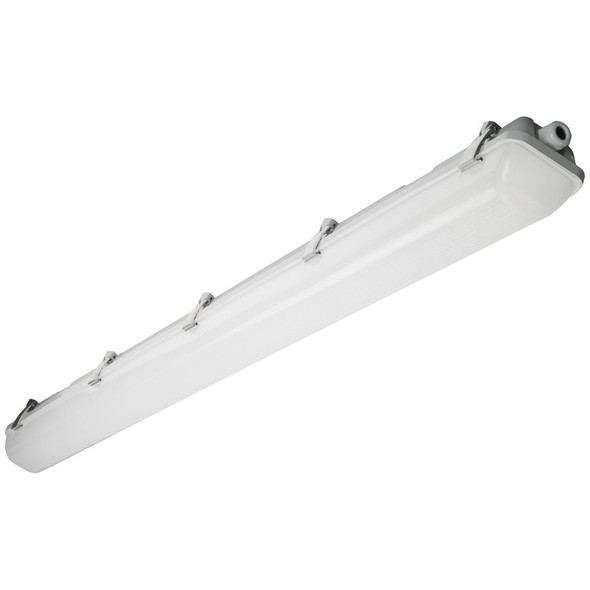 Sunlite 85260-SU Vapor Proof LED Fixture, 4', 25W/38W/50W, 3500K/4000K/5000K, 3500/5400/7000 lm, 120-277V, 0-10V Dimmable, White