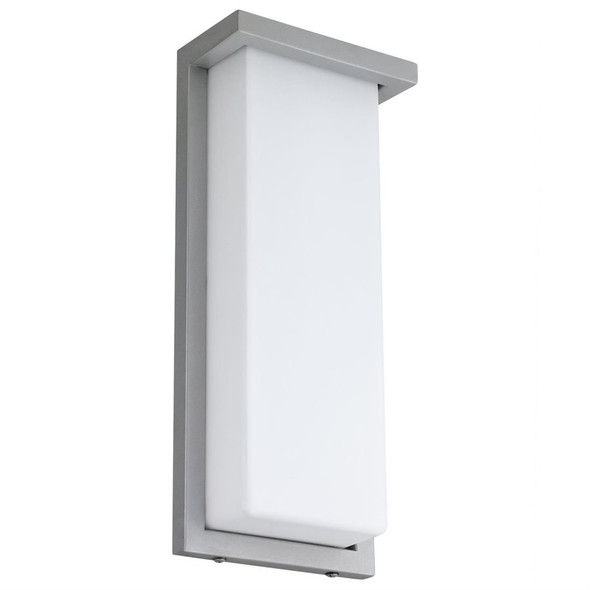 Modern LED Wall Sconce Light, 14", 20W, 1100 lumens, 3000K|4000K|5000K, Silver, Acrylic Lens, 100-277V