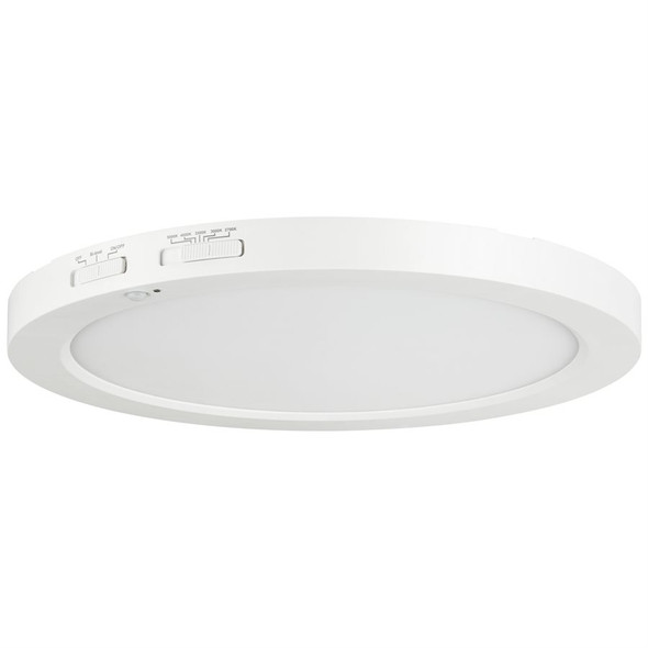 12" Round Mini Panel Motion Sensor Light Fixture, 18W, 1400 Lumens, 2700K/3000K/3500K/4000K/5000K, 90 CRI, Dimmable, White
