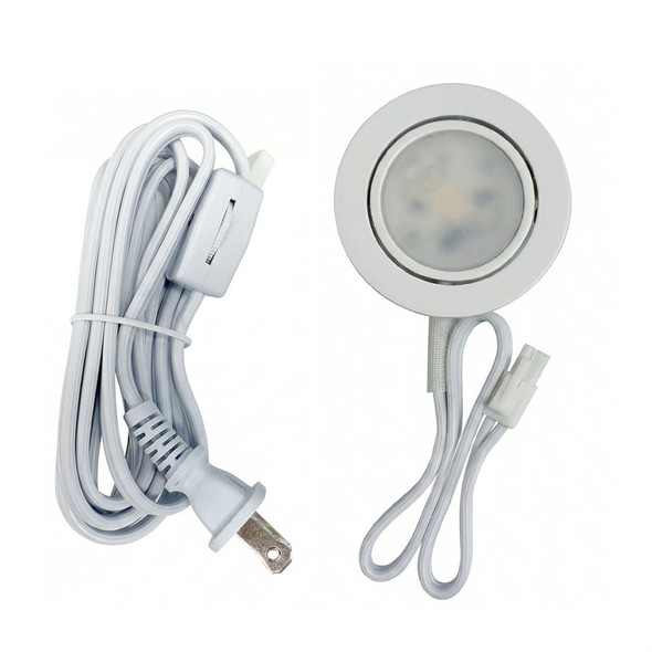 Sunlite 1 Head Recessed LED Puck Light, 4.3W, 4000K, White, 120V