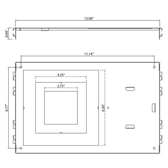 Sunlite New Construction Plate, Square Slim Downlight Compatible, For 87708-SU|87802-SU|87805-SU|82075-SU|82057-SU|82076-SU|87709-SU|87803-SU