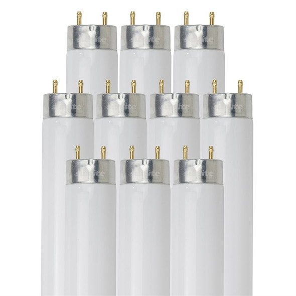 Sunlite F32T8/SP850 T8 High Performance Straight Tube, 32W, 3050 Lumens, 5000K, CRI 83, Medium Bi-Pin (G13), 4', 10 Pack