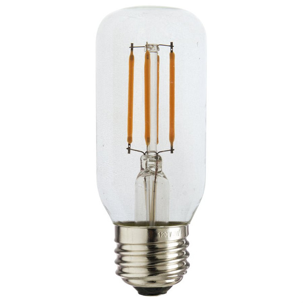 Sunlite T12 LED Filament Tubular Lamp, 3W, E26, Dimmable, Clear, 2700K