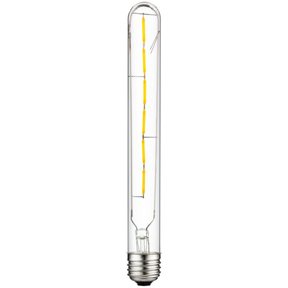 Sunlite T8 LED Filament Tubular Lamp, 5W, E26 Base, 2200K, 430 Lumens, Dimmable, Clear Finish