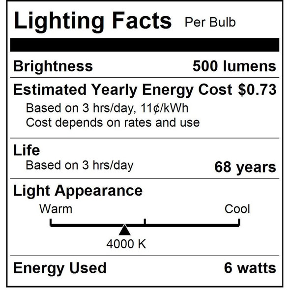 Sunlite MR16 LED Reflector Bulb, 6W, 12V, 500lm, 4000K, CRI90, GU5.3 Bi-Pin, 35° Beam, Dimmable