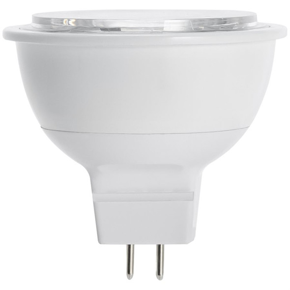 Sunlite MR16 LED Reflector Spotlight Bulb, 6W, 12V, 500 Lumens, 3000K, CRI93, GU5.3 Bi-Pin, Dimmable, 35° Beam Angle, Damp Location, White Finish