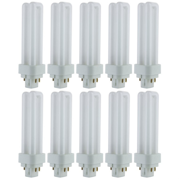 Sunlite PLD13/E/SP50K/10PK, 13W, 5000K, 780 lumens, CRI 80, 4-Pin G24q-1 base, 120V, 10,000-hour, 10-pack