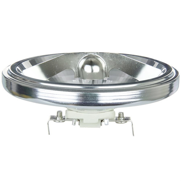 Sunlite AR111 Halogen Lamp, 50W, 12V, 3200K, 8° Spot, G53 Base, CRI 100, Aluminum Reflector