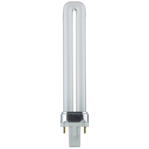 Sunlite PL 2-Pin Single U-Shaped Twin Tube CFL Lamp, 9W, 4100K, G23 Base, 120V, 530 Lumens, Cool White, 10 Pack