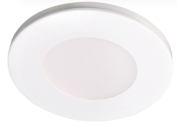 Ultra Slim LED Puck Light 2.2W, 3000K, 12V DC, White Trim Only
