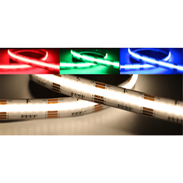 RGBW (3000K) COB LED Strip, PWM, 24V, IP20, 16.4'