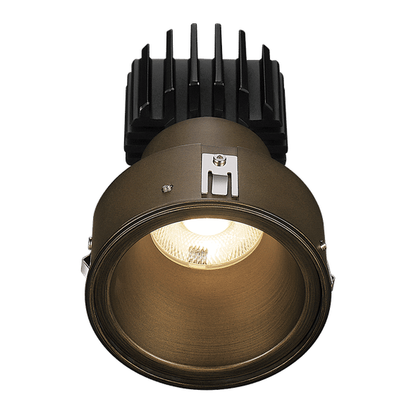 Lotus LED Lights Tangra 3" Fixed Round Deep Invisible Flangeless, Oil Rubbed Bronze Trim, Reflector with Frosted Glass, 50° Beam, Dim to Warm 3000K-1800K, CRI95