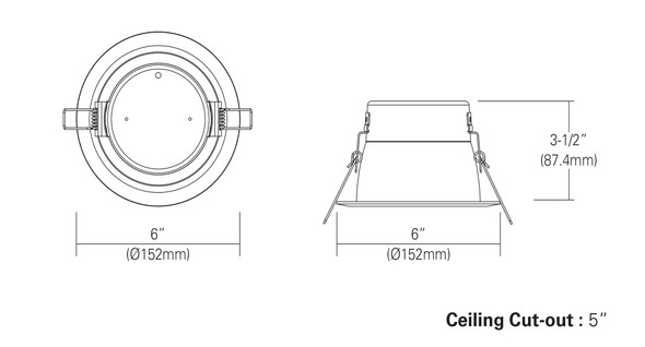 RP Lighting 8041 4" Architectural LED Downlight, 20.2W