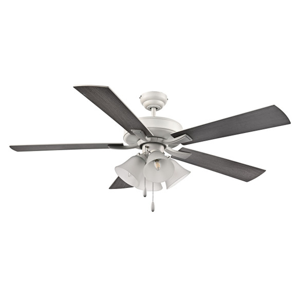 Calivane 52" 5-Blade LED Ceiling Fan, Etched Glass, 120V, 3000K, ETL Listed, Title 24