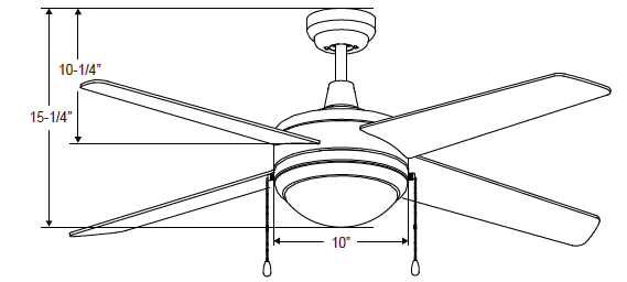 RP Lighting and Fans Europa IV 52" Ceiling Fan with Integrated LED, Brushed Nickel/Brushed Nickel, 3000K, 120V