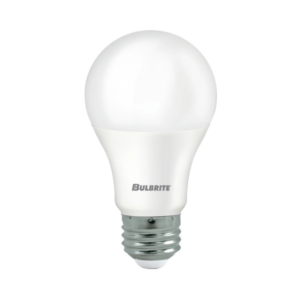 Bulbrite A-Type Non-Dimmable LED A19 Lamp, E26 Base, Frost Finish