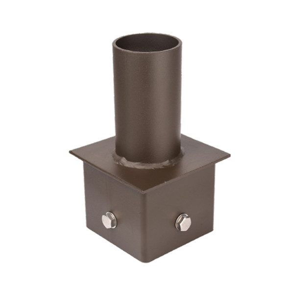 Portor PT-AL-P-VST2-1 Vertical Square Pole Tenon, 4", Single, Bronze