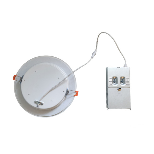 RP Lighting and Fans 8" LED Slim Downlight, White, 15W/20W/25W, 5CCT