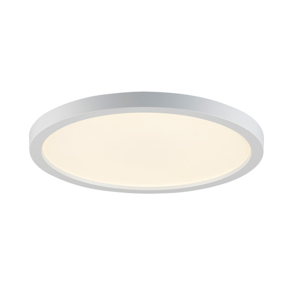 Edge-lit 11" LED Slim Surface Mount Light, White Finish, 11", 3000K, 18W, 120V
