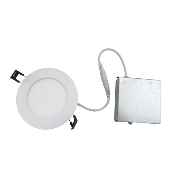Edge-lit 6" LED Slim Recessed Light, White, 6", 3000K, 14W, 120V