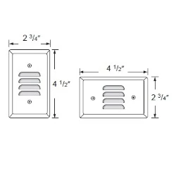 Outdoor LED Mini Step Light, 8918 Series, Brushed Aluminum, 3000K, 120V
