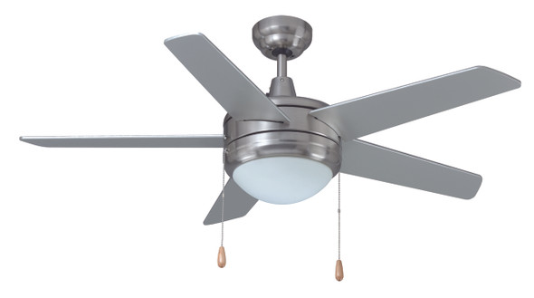 Mirage II Ceiling Fan, 5-Blade, 44" Sweep, E26 Socket Base, LED Lamps Included, 120V