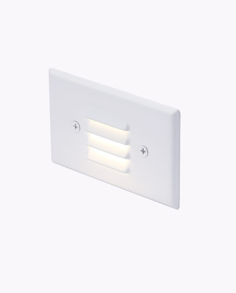 LED Horizontal Step Light, 2.5W, 120V, 3000K, White/Bronze Covers