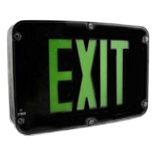 NEMA 4X LED Exit Sign, Double Faceplate - Black image 2