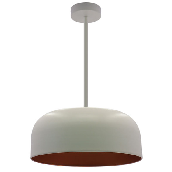 24-inch Integrated LED Pan Pendant Light, White with Gold, Multi CCT, off