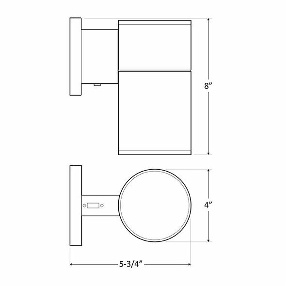 Westgate Manufacturing, WMC Series, 4" LED Outdoor Cylinder Light, 15W, 5000K, Bronze Finish