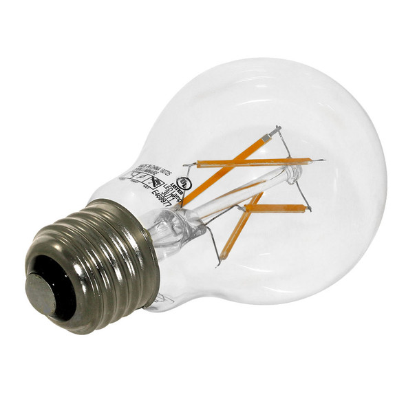 Euri Lighting, A19, 8.5W Clear Glass LED Bulb
