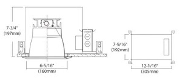 6-Inch G2 Commercial Flat Frame-in Kit Downlight with Interchangeable Reflector Trim - UTD Driver