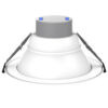 10" LED Downlight, 5 CCT Selectable, 5 Wattage Adjustable, Type IC & Air-Tight, Wet Location Rated, White Trim, Silver Reflector