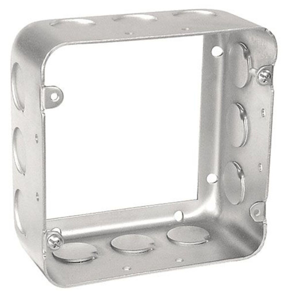 Square Extension Ring, 4-11/16", 2-1/8" Deep, Drawn with Conduit KO's