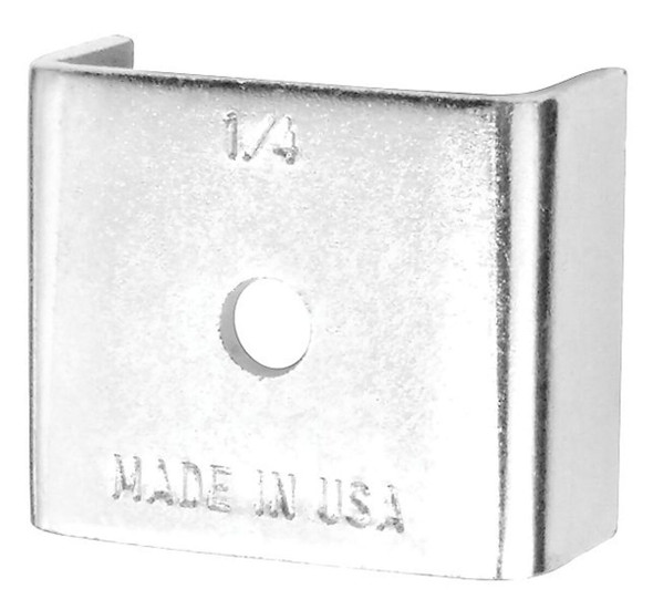 U Strut Washer, 1/4-20 Bolt Size, Zinc Plated Steel